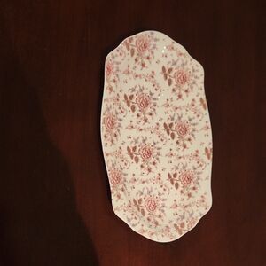 Floral Pink and Cream Decorative Serving Platter